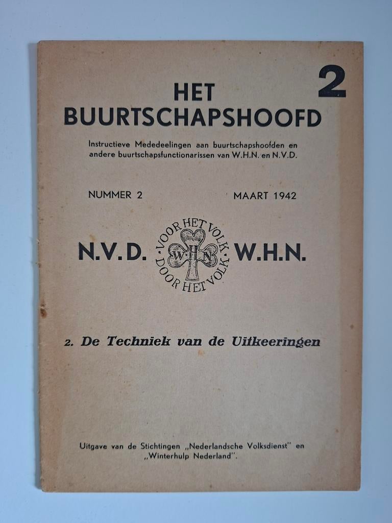 Winterhulp NVD brochure 'Het Buurtschapshoofd 2', Verzamelen, Ophalen of Verzenden, Nederland, Boek of Tijdschrift