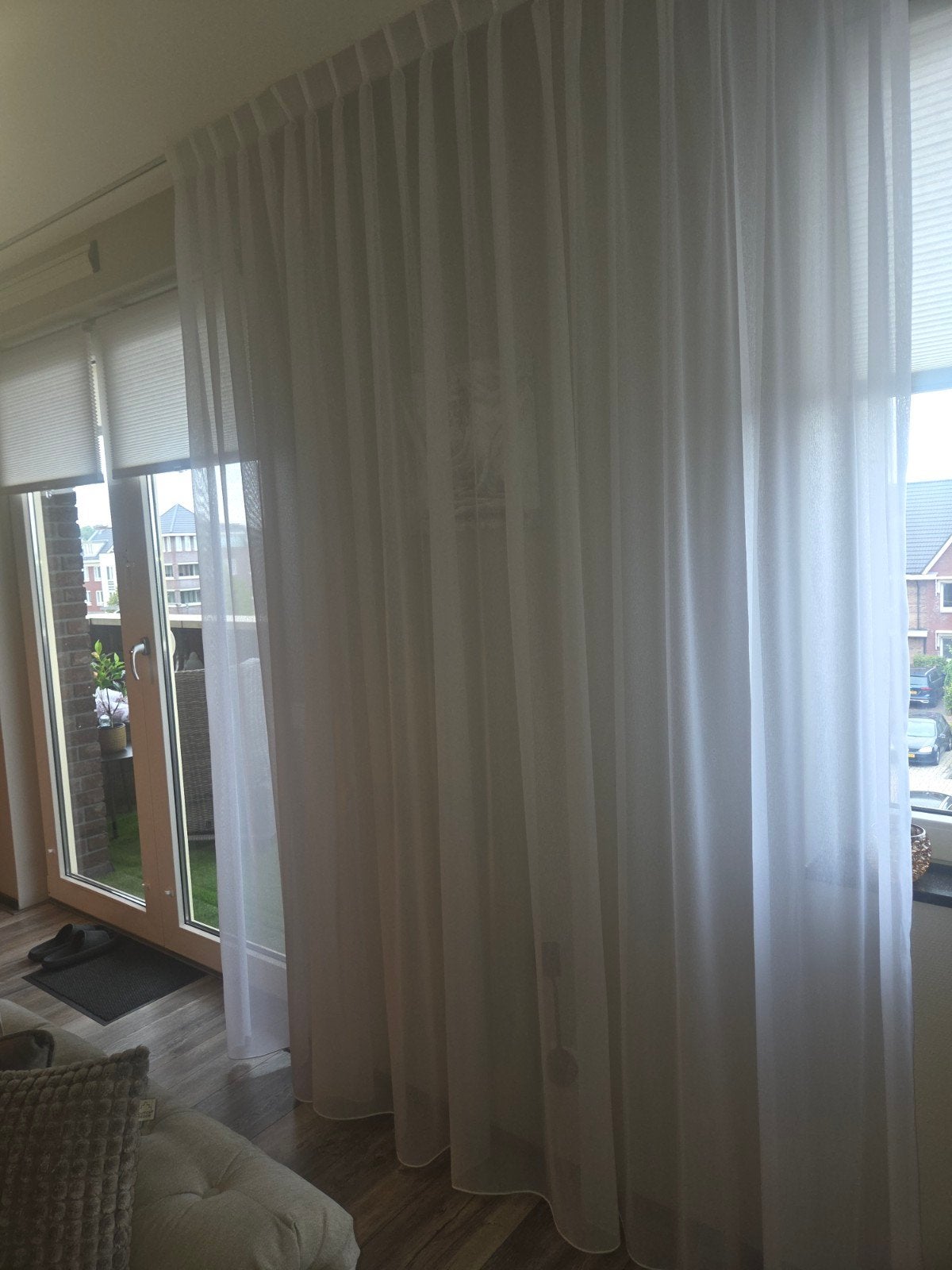 4 stuks vitrage, totaal 7 meter breed en 260 cm hoog, Ophalen, Vitrage