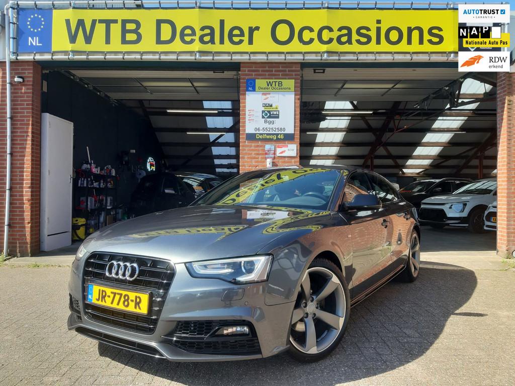 Audi A5 Sportback 1.8 TFSI S-Line Sport Automaat, Schuifdak,, Gebruikt, 4 cilinders, 4 stoelen, Leder en Stof
