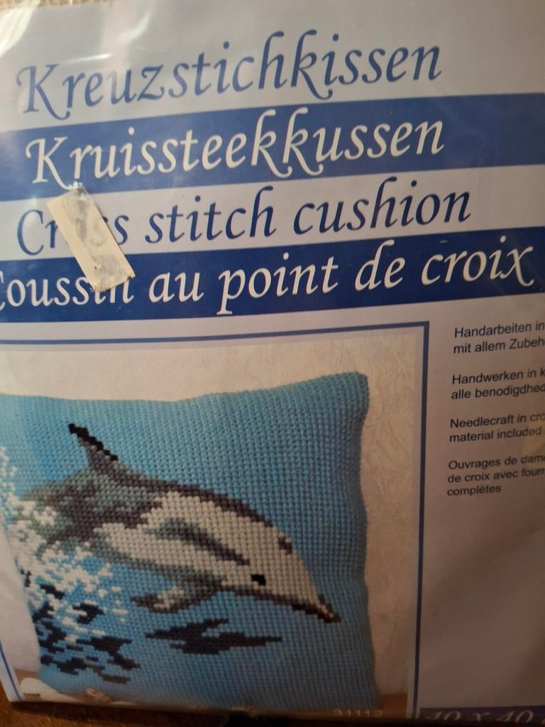 Kussen-dolfijn, Ophalen of Verzenden, Nieuw, Borduurpakket