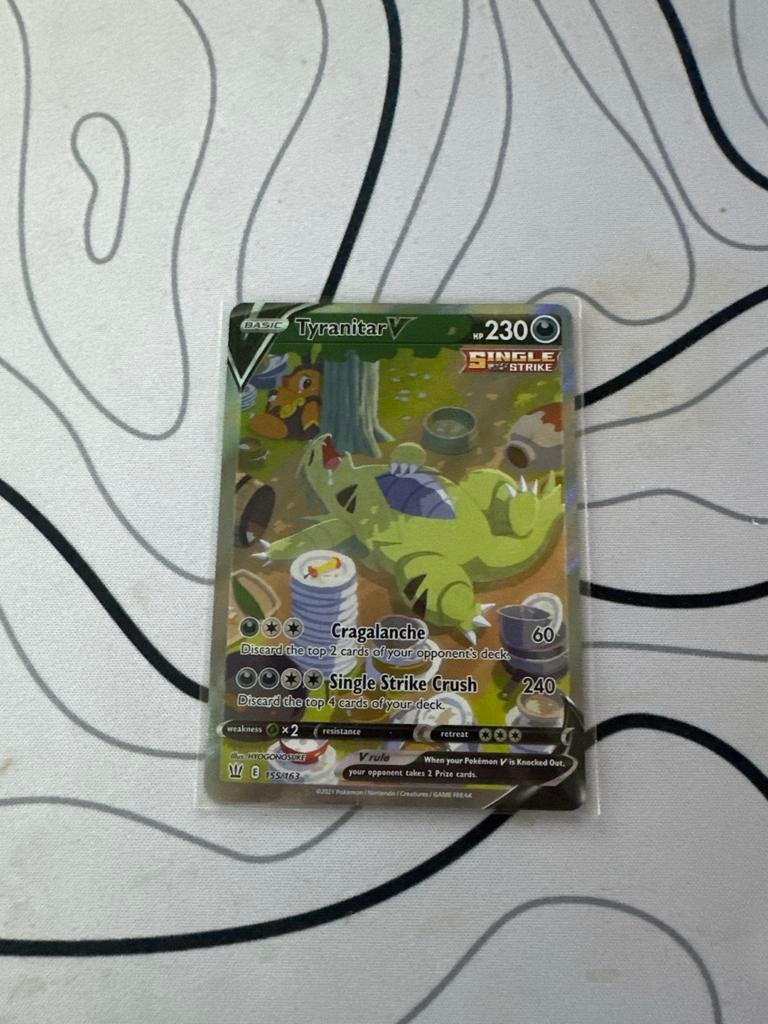Tyranitar V #155 - Single Strike - Pokémon Kaart, Hobby en Vrije tijd, Verzamelkaartspellen | Pokémon, Ophalen of Verzenden, Zo goed als nieuw
