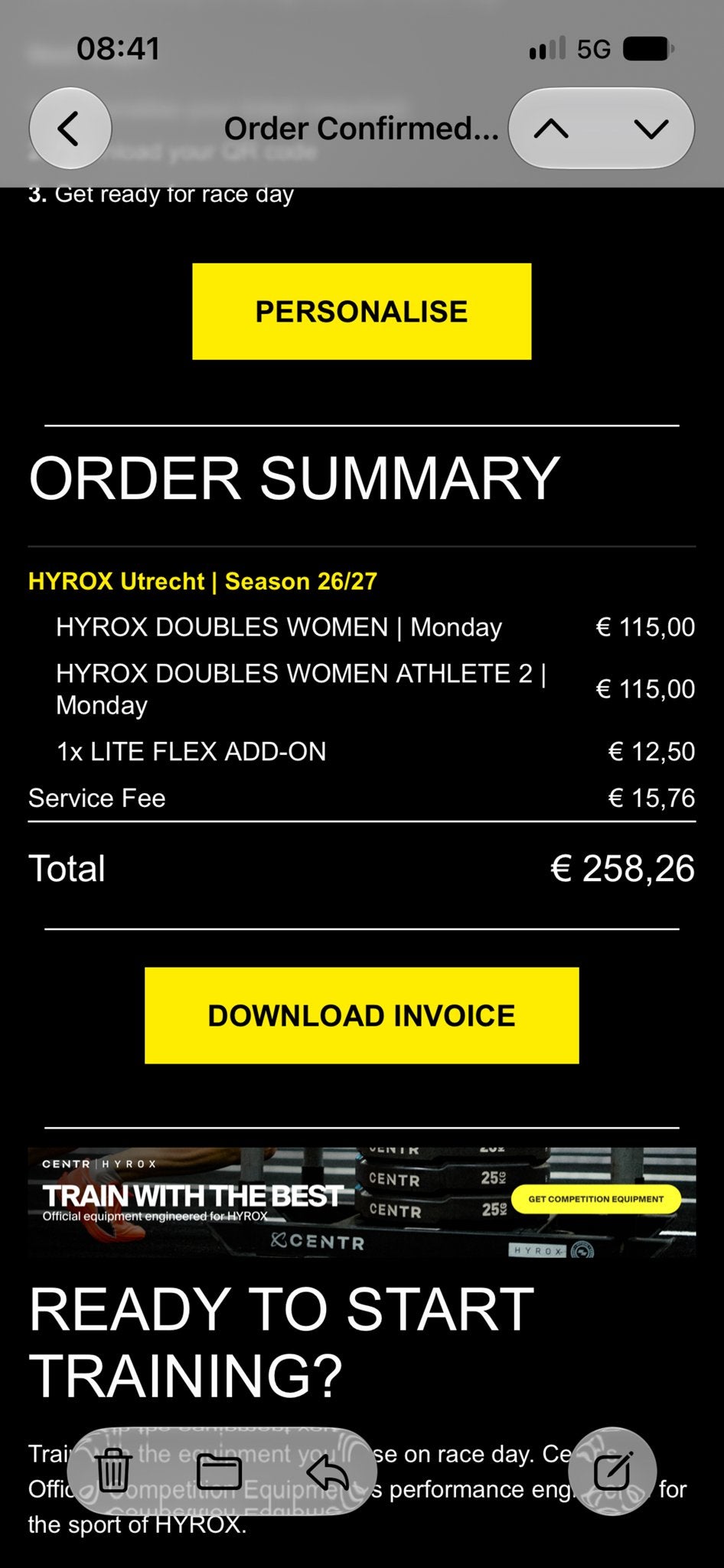 Hyrox tickets WOMENS DOUBLES (open) 30 nov 2026 Utrecht, Tickets en Kaartjes, Twee personen, November