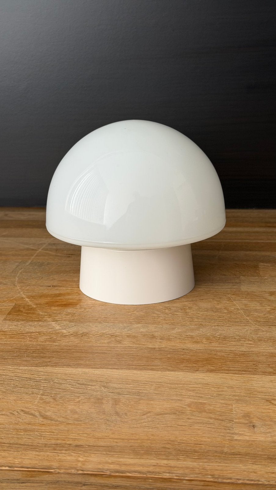 Vintage plafondlamp Plafonniére mushroom Bauhaus, Gebruikt, 16 cm, Glas, Plafondlamp
