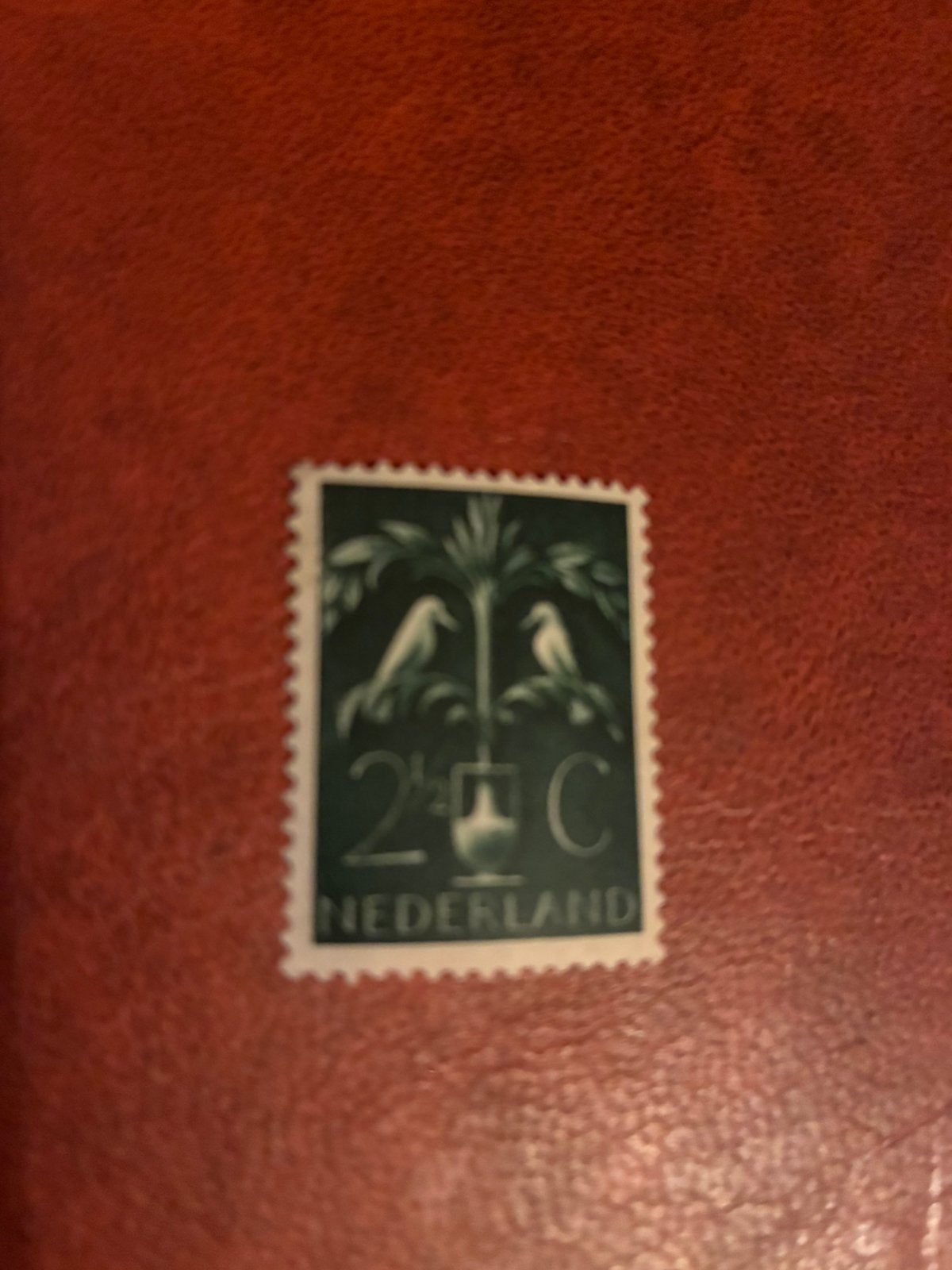 Nederlandse Postzegel 2½ C met vogels en palmboom, Postzegels en Munten, Postzegels | Nederland, Gestempeld, Na 1940, Ophalen