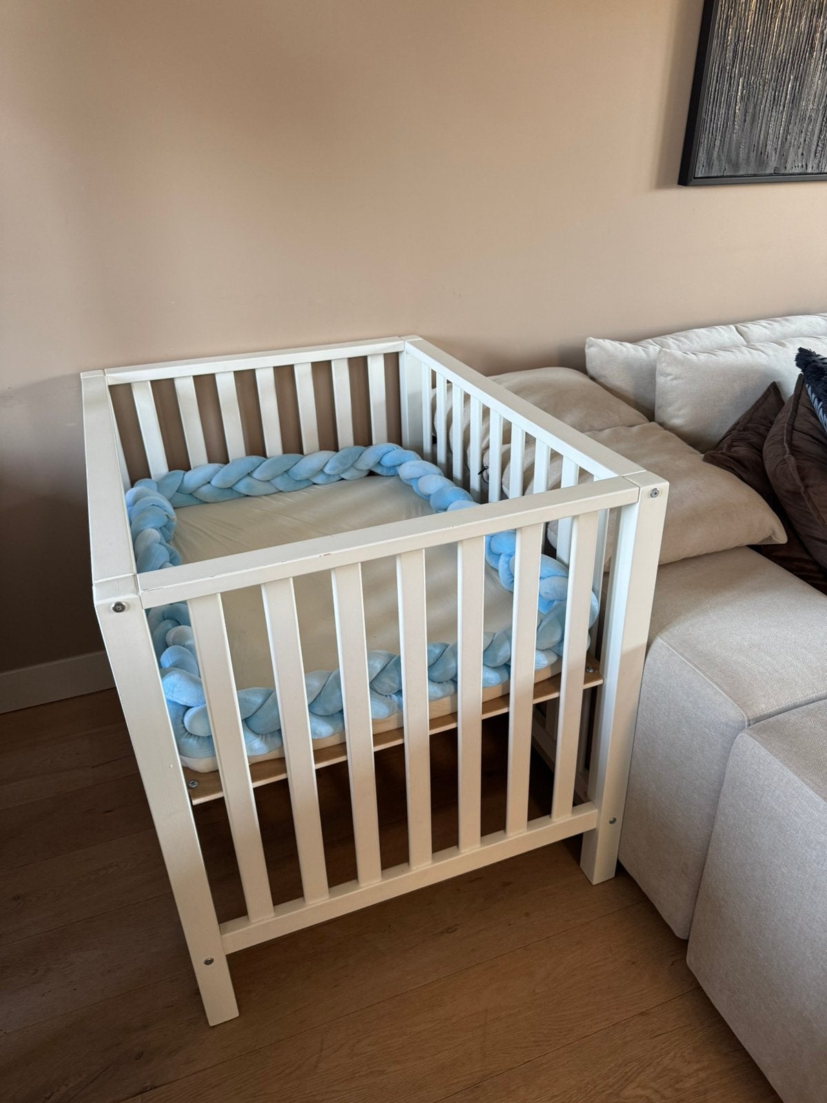 Box (TWF) wit 80x100 + nieuw matras, boxbumpers en boxkleed, Kinderen en Baby's, Boxen, Ophalen, Gebruikt, Boxkleed
