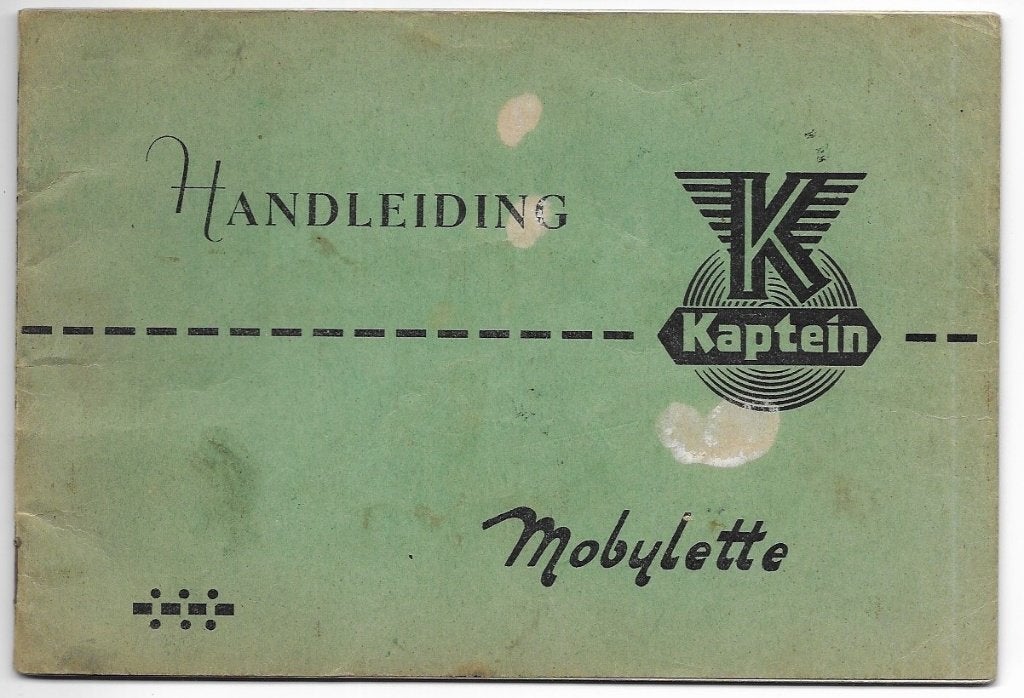 Kaptein Mobylette Handleiding 1963 (6161z), Fietsen en Brommers, Verzenden, Zo goed als nieuw