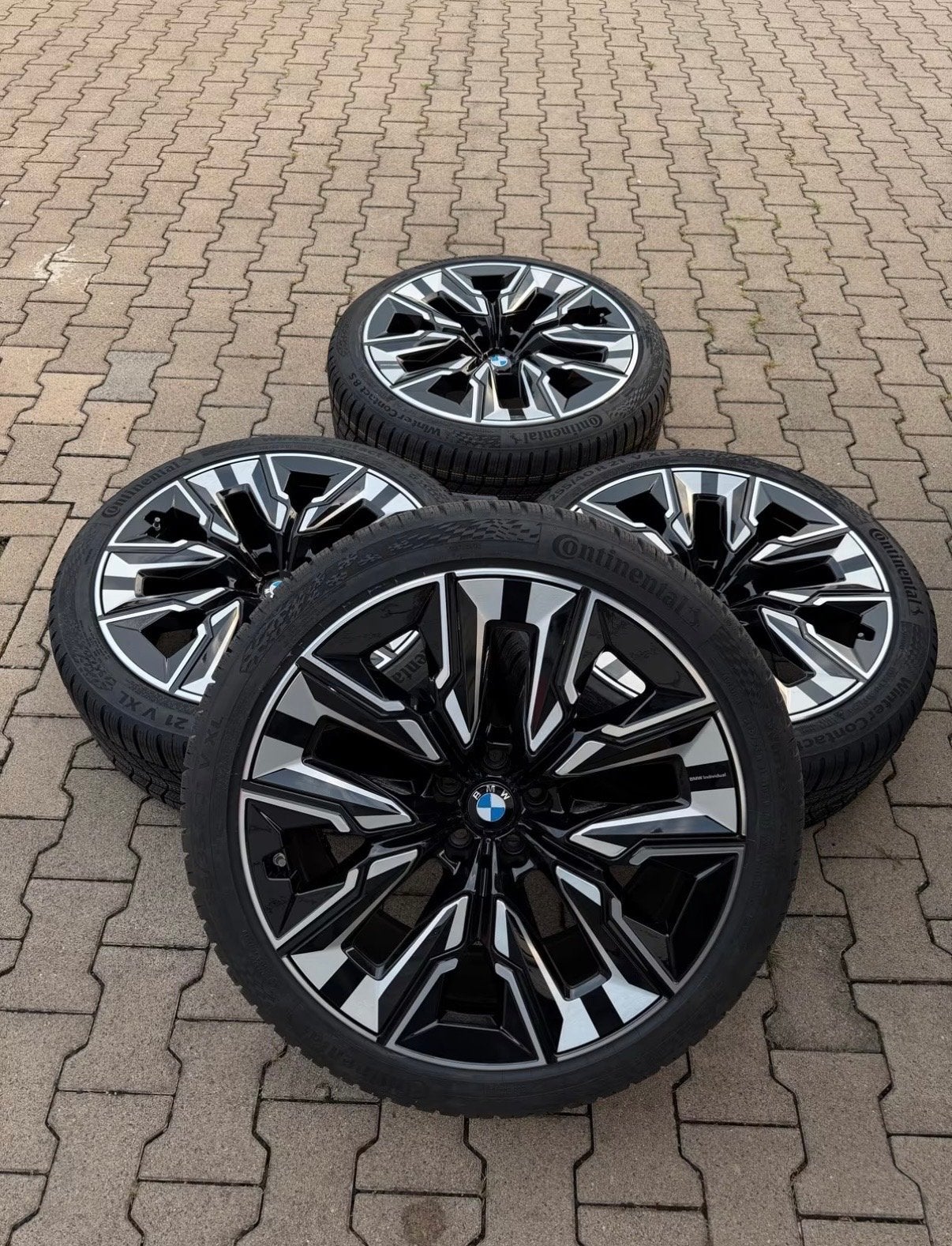 BMW Individual 21 inch velgen met Continental winterbanden, Ophalen of Verzenden