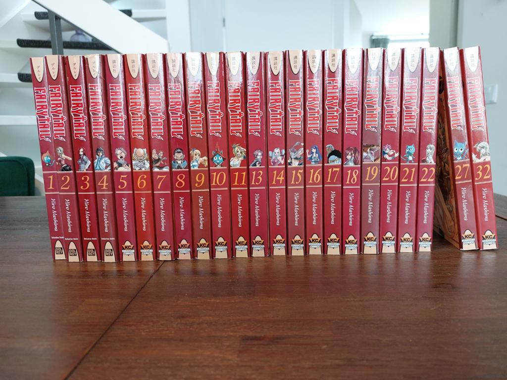Fairy Tail Manga Serie Deel 1-22, 27, 32, Complete serie of reeks, Ophalen of Verzenden, Zo goed als nieuw, Hiro Mashima