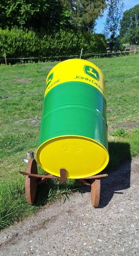 Antieke steekwagen, trek kar, trolley voor bv olie/wijnvat., Antiek en Kunst, Antiek | Gereedschap en Instrumenten, Ophalen