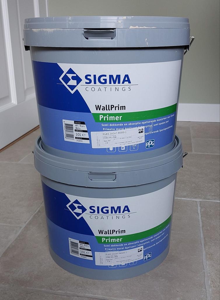 Sigma wall primer voorstrijk 15L, Ophalen, Wit