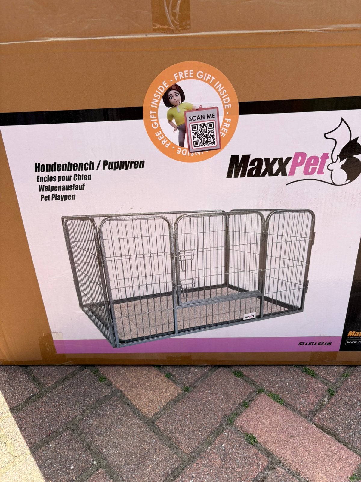 Puppyren, Dieren en Toebehoren, Hondenhokken, Ophalen, Minder dan 65 cm, 75 tot 110 cm, Nieuw