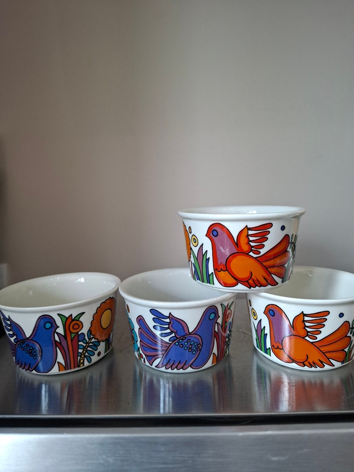 4 Villeroy & Boch Acapulco soufflé bakjes, puntgaaf, Ophalen of Verzenden