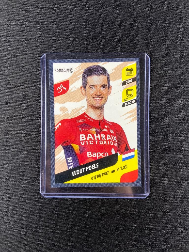 Wout Poels Panini Tour de France 2022 Sticker Bahrain, Verzenden, Zo goed als nieuw, Overige sporten, Poster, Plaatje of Sticker