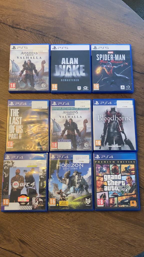 PS5 & PS4 games bundel (9 games), Ophalen of Verzenden, Zo goed als nieuw