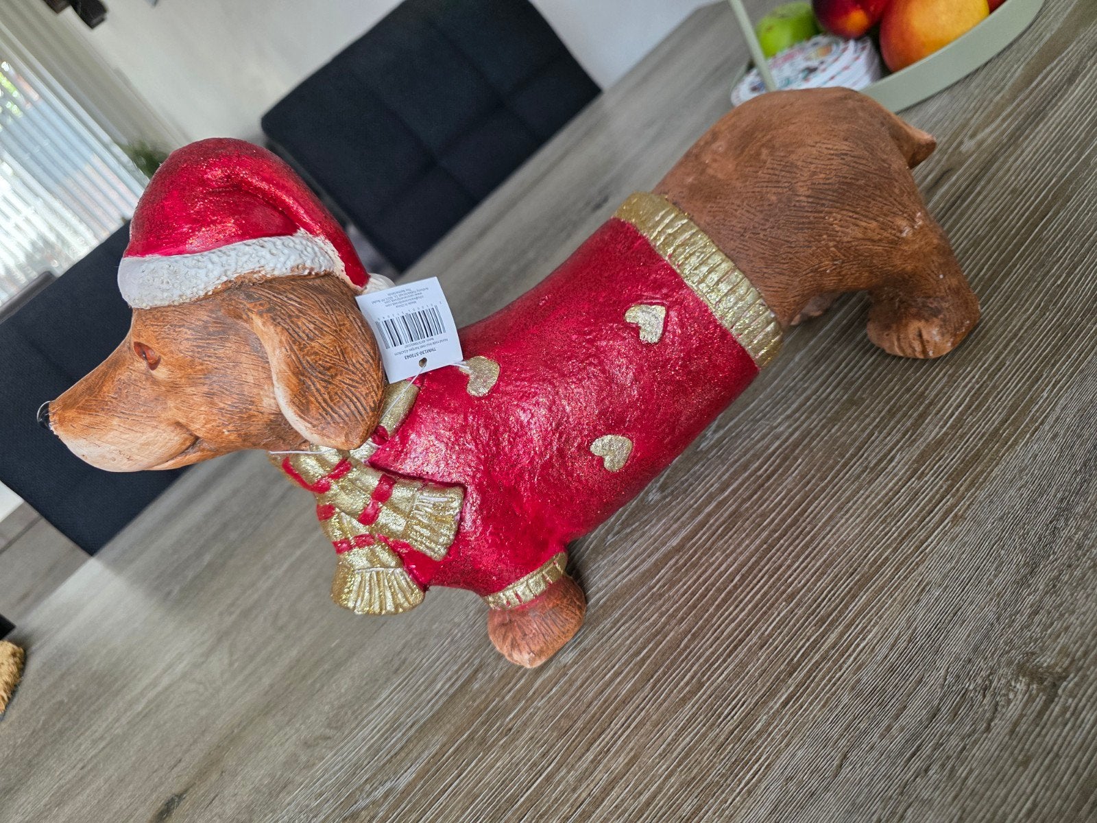 Kerst Teckel Decoratie - Nieuwstaat, Overige materialen, Overige stijlen, Nieuw, Ophalen of Verzenden
