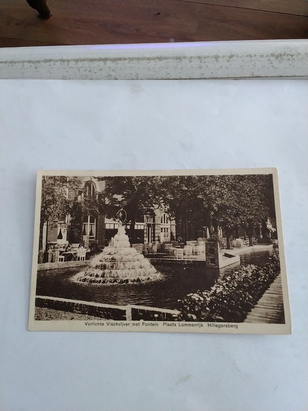 Oude kaart: Verlichte Vischvijver met Fontein, Rotterdam, Ophalen of Verzenden, Voor 1920, Ongelopen, Zuid-Holland