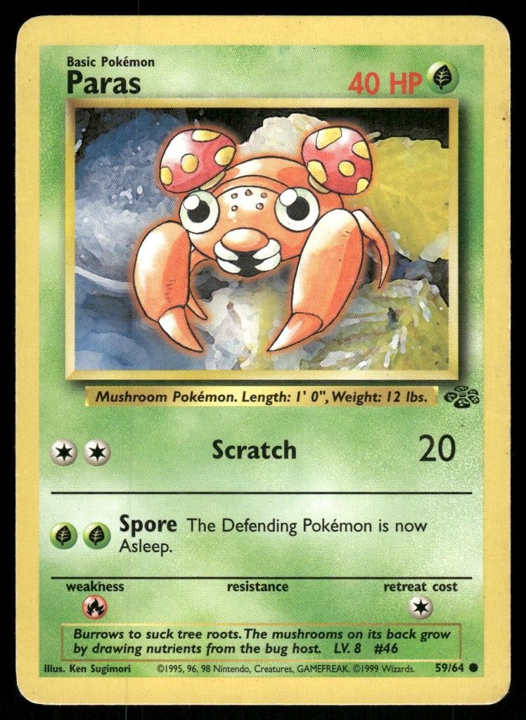 Paras 59/64 - Jungle (Good), Hobby en Vrije tijd, Verzamelkaartspellen | Pokémon, Gebruikt, Verzenden