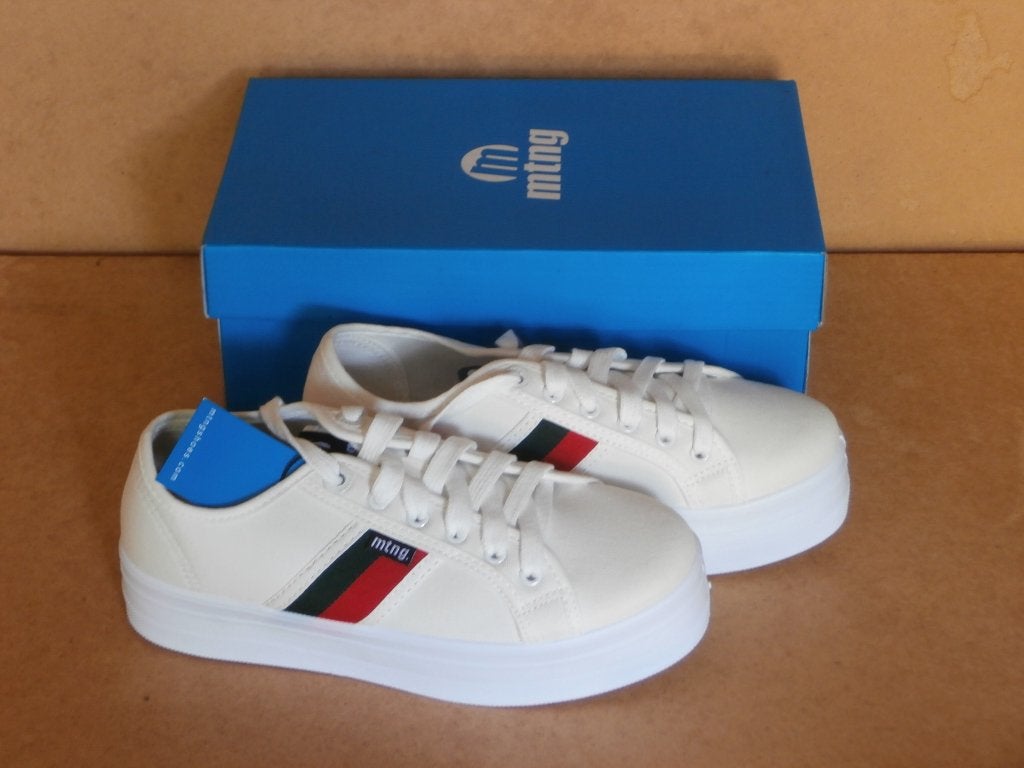 Nieuwe mooie Canvas sneakers MTNG wandelschoenen mt 37 wit, Kleding | Dames, MTNG, Wit, Nieuw, Ophalen of Verzenden