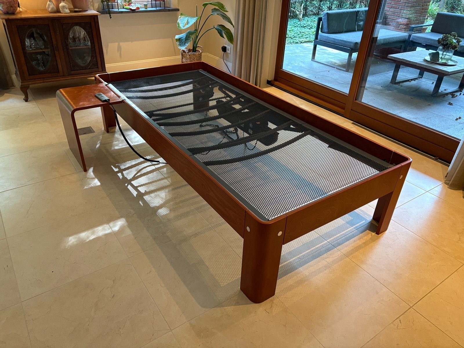 Seniorenbed Auping Auronde 100x220 48cm elekt. verstelbaar, Eenpersoons, Bruin, Ophalen of Verzenden, Zo goed als nieuw