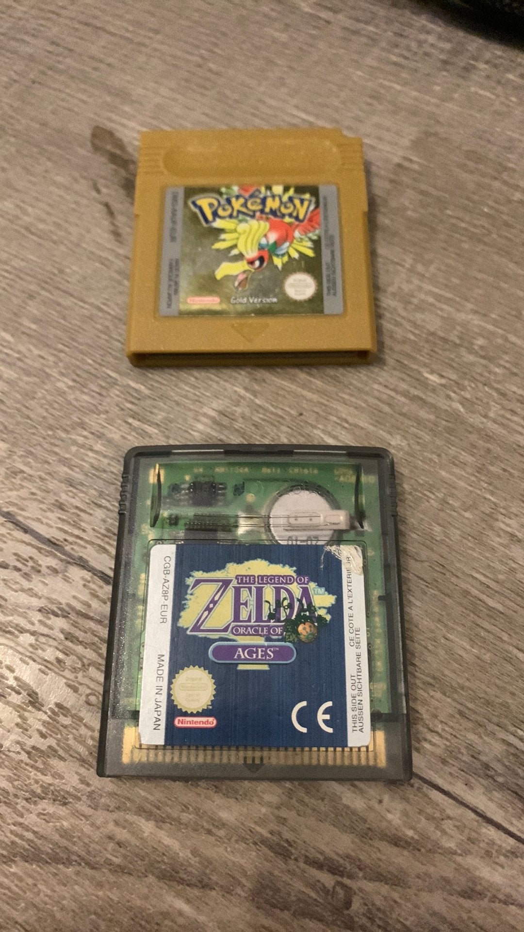 Pokémon Gold + Zelda Oracle of Ages (GameBoy), Gebruikt, 1 speler, Ophalen of Verzenden, Role Playing Game (Rpg)