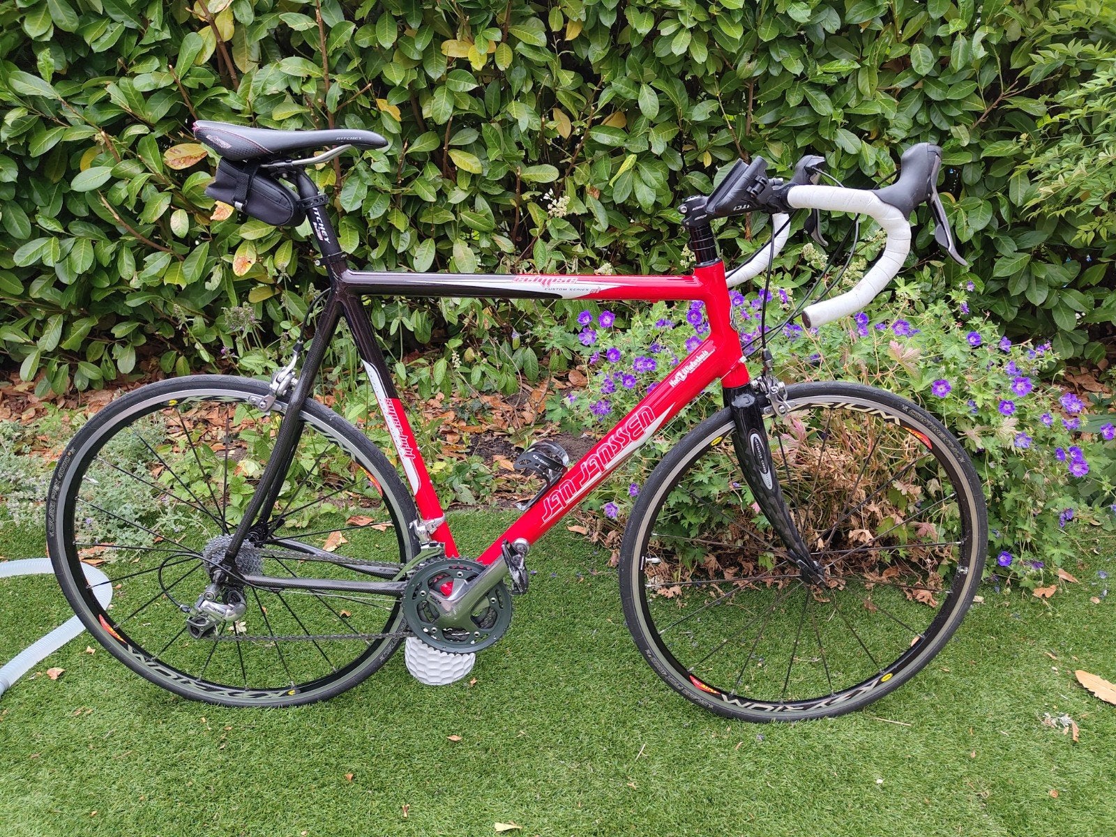 Jan Janssen Eclipse maat 64 - Shimano 105 alu/carbon, 28 inch, Gebruikt, Velgrem, 61 tot 65 cm