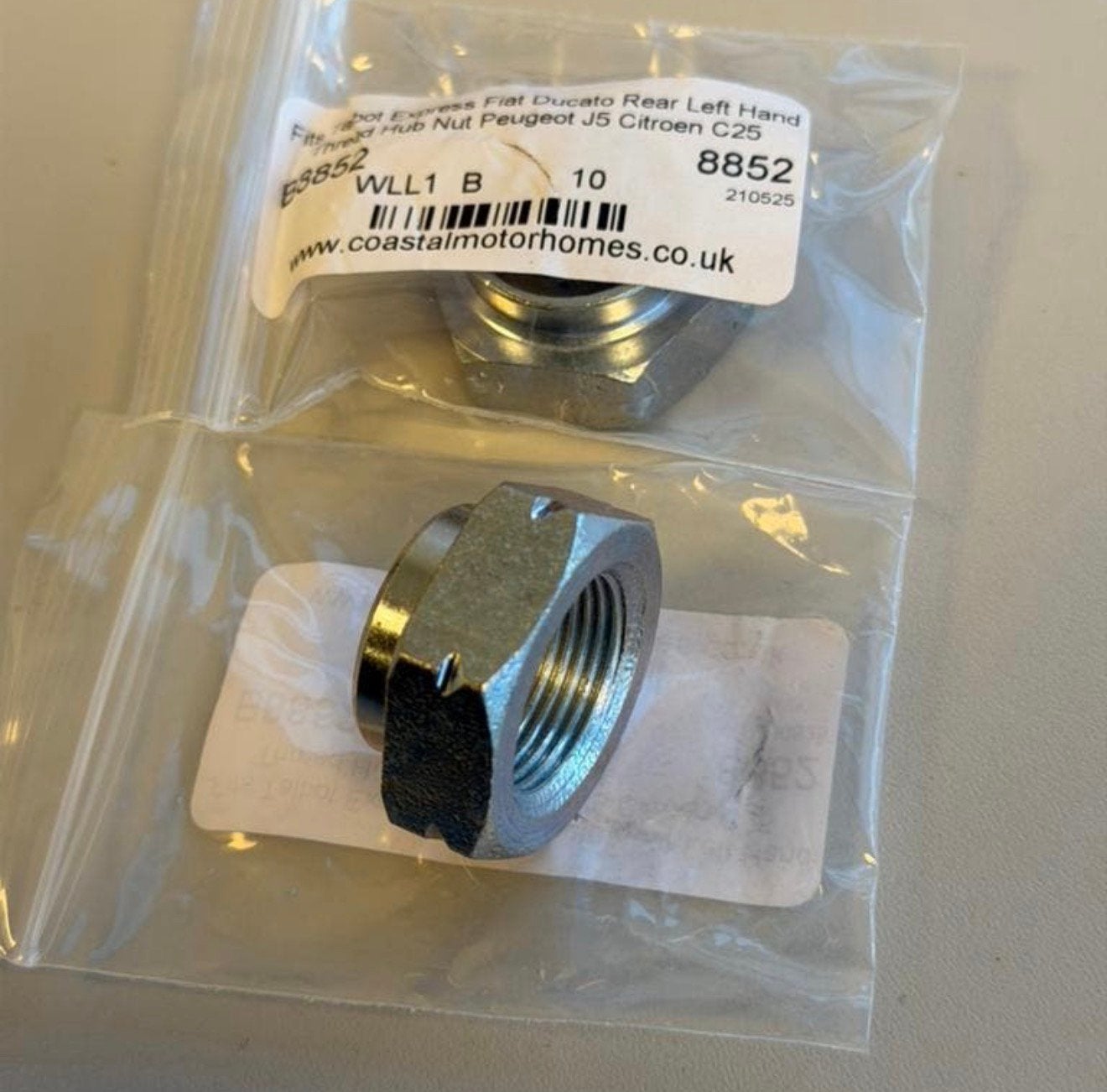 2x Achternaafmoer Fiat Ducato Talbot Express Links-draad, Ophalen of Verzenden, M, M, M