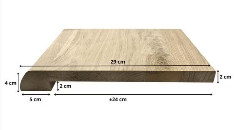 Massief eiken vensterbank | vensterbank | eiken, Doe-het-zelf en Verbouw, Hout en Planken, Ophalen, 25 tot 50 mm, Eiken, Nieuw