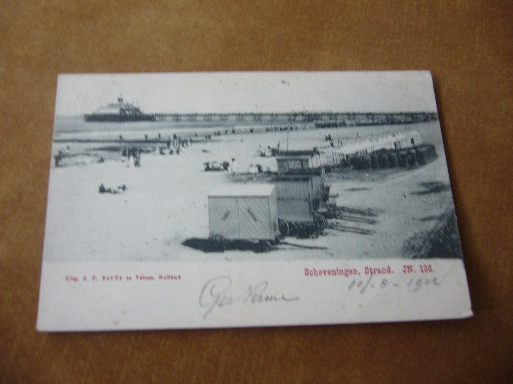 SCHEVENINGEN  =  STRAND   BRIEFKAART  1902, Ophalen of Verzenden, Voor 1920, Gelopen, Zuid-Holland