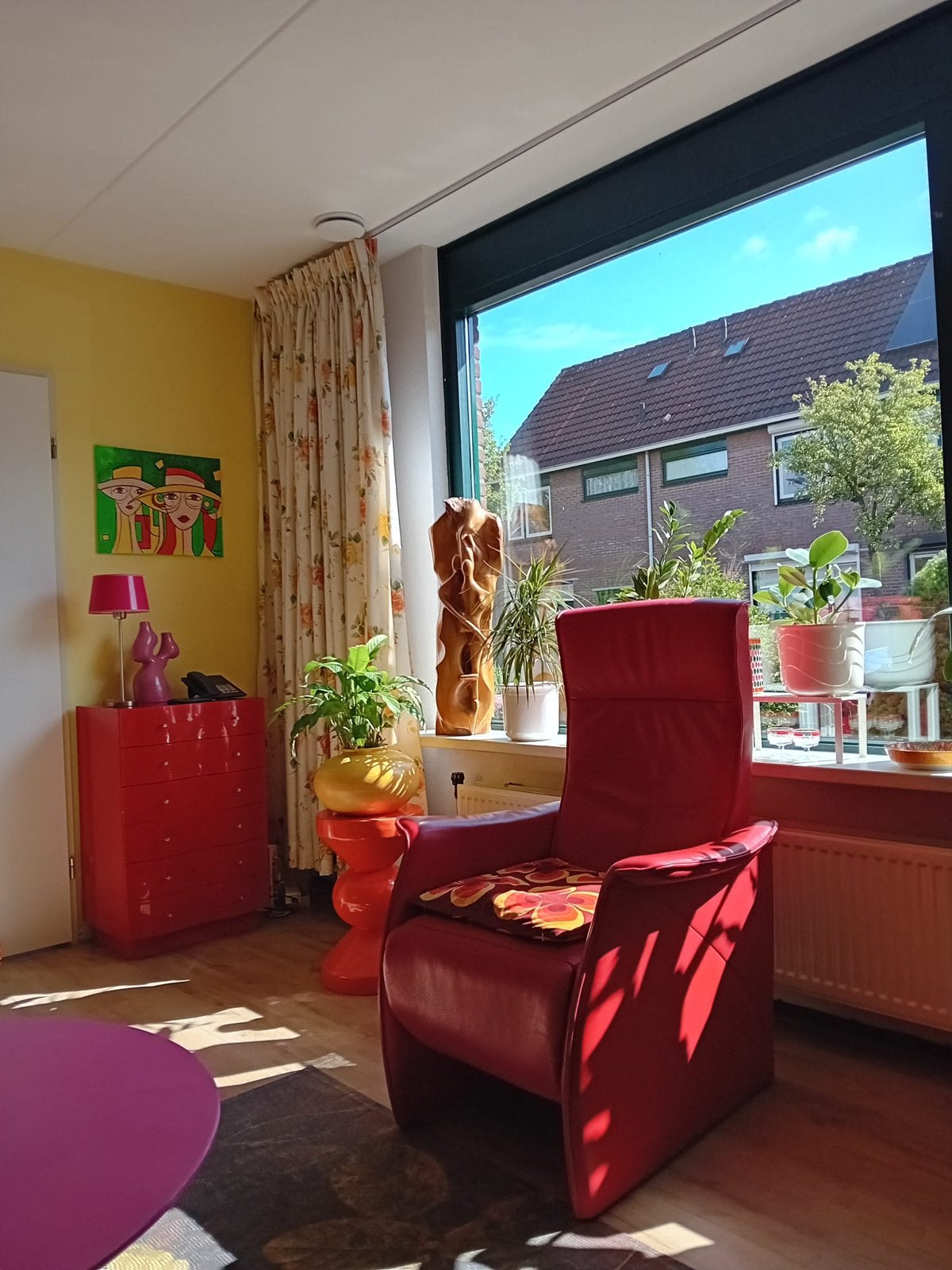 Rode relax stoel, Ophalen, Gebruikt, 50 tot 75 cm