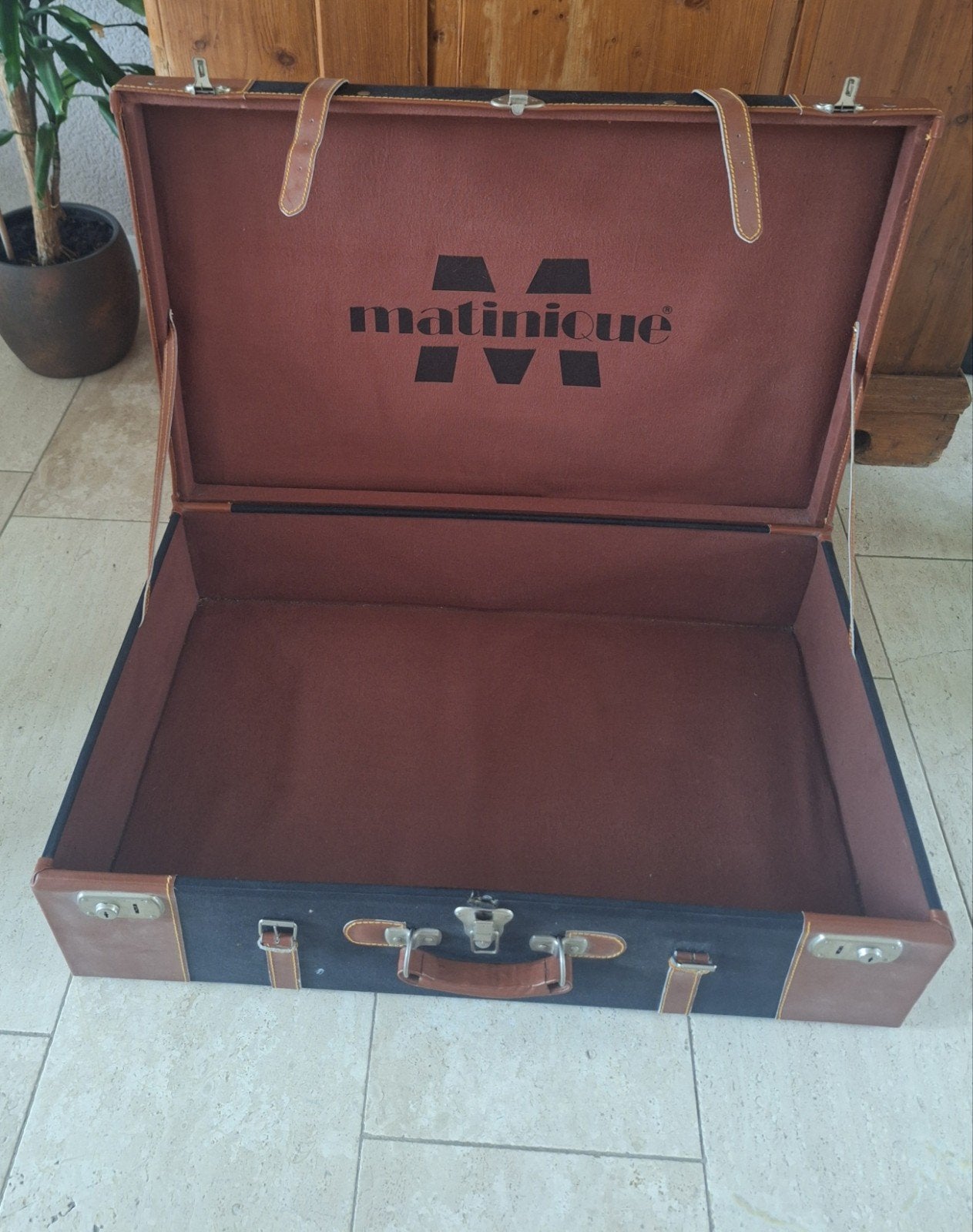 Decoratieve vintage canvas hutkoffer - Matinique, Ophalen