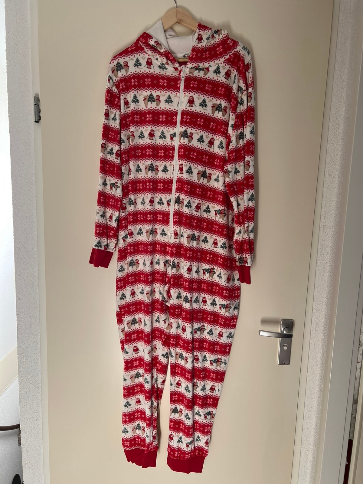 ZGAN(1x gedragen)zacht velourse Kerst Onesie XXL ( mt 48/52), Ophalen of Verzenden, Zo goed als nieuw, Maat 46/48 (XL) of groter