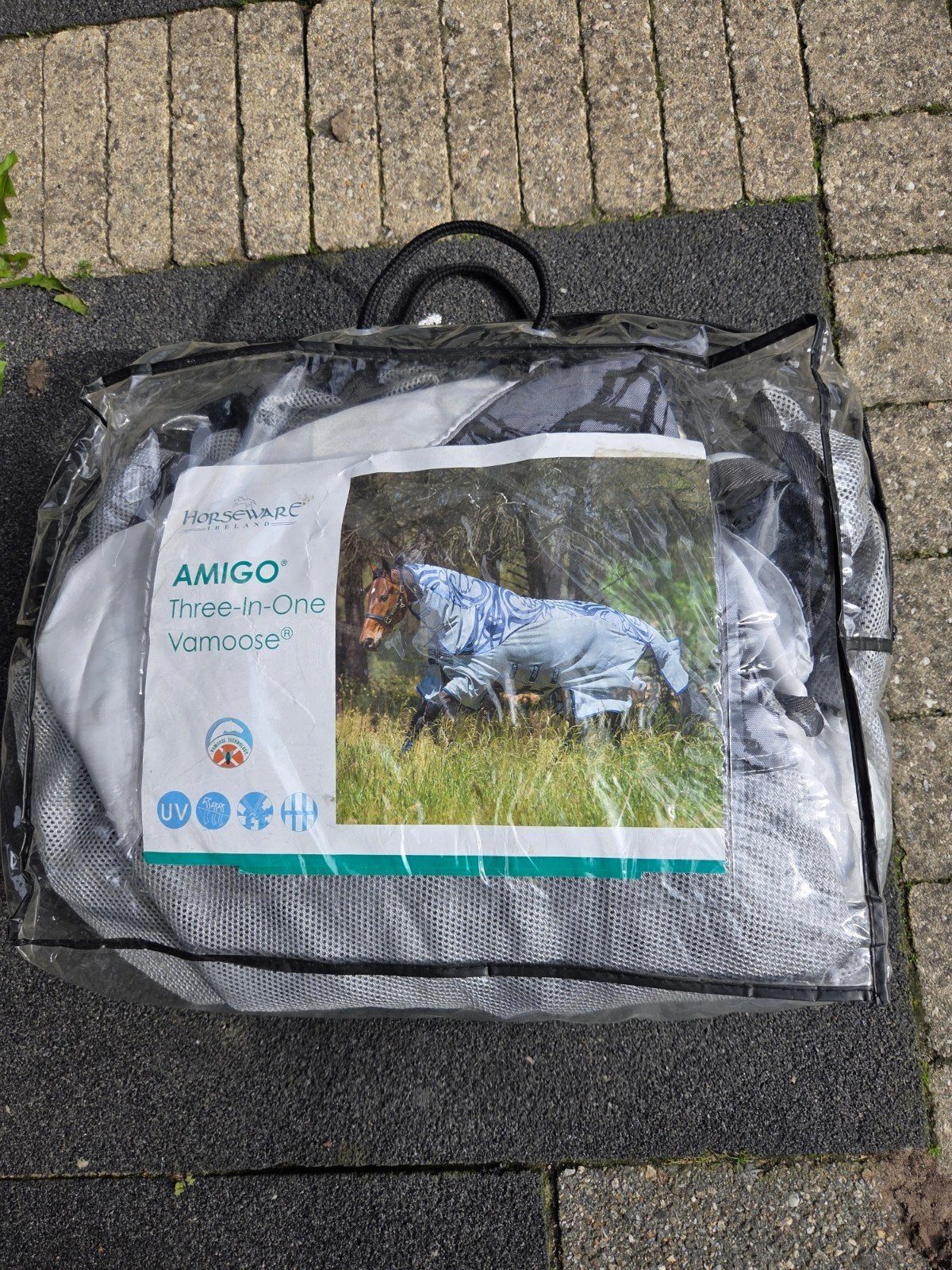 Amigo Vamoose vliegendeken waterdicht rug/hals, mt 6'3, Dieren en Toebehoren, 0 g, Nieuw, Ophalen of Verzenden, Anatomisch gevormd
