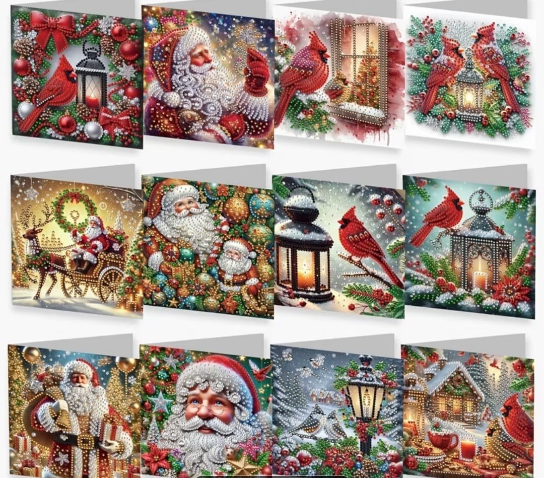 Diamond painting kerstkaarten, Ophalen of Verzenden, Nieuw, Kerst, Overige typen