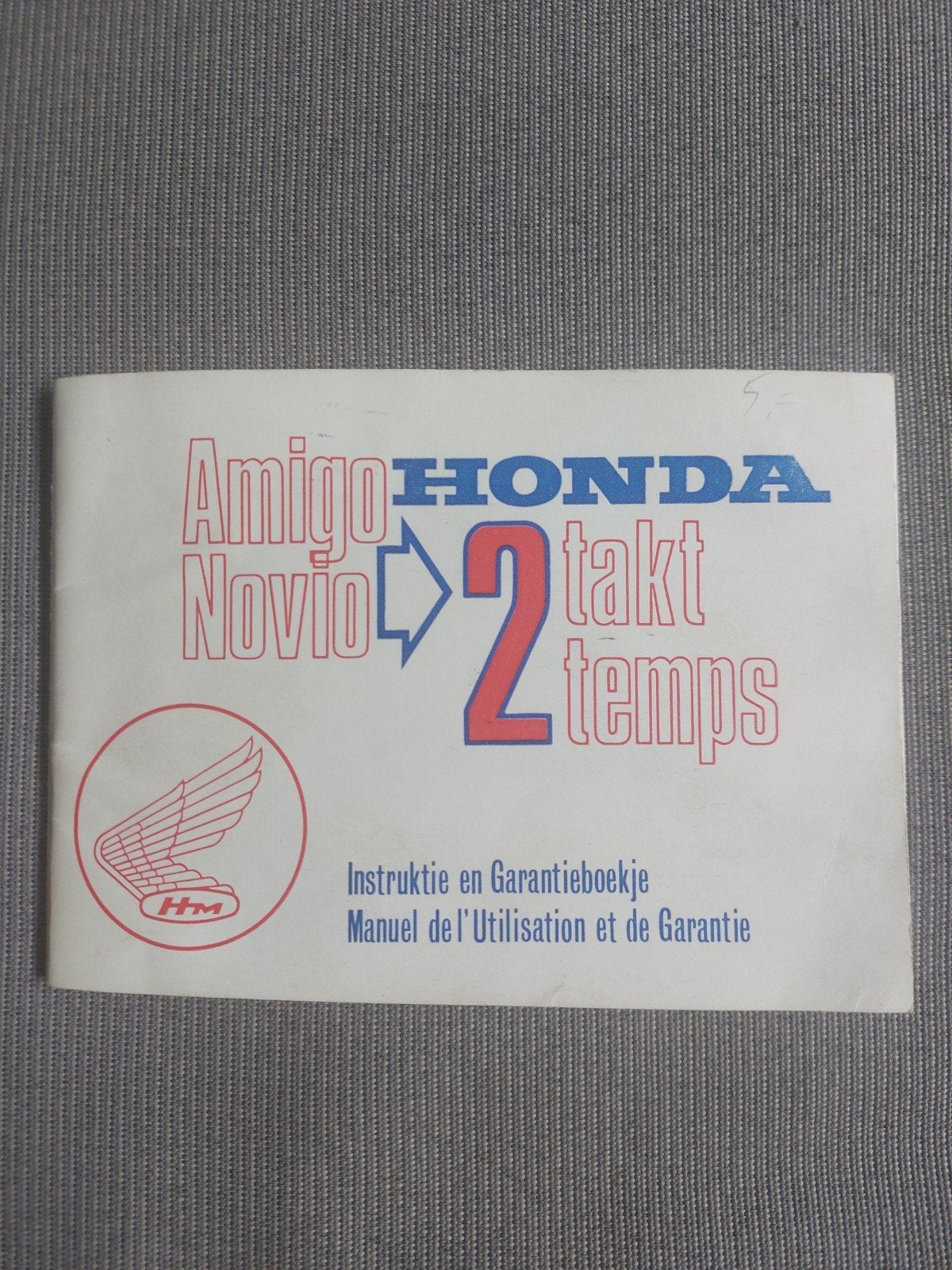 Honda Amigo Novio 2-takt Instructie en Garantieboekje, Ophalen of Verzenden, Zo goed als nieuw