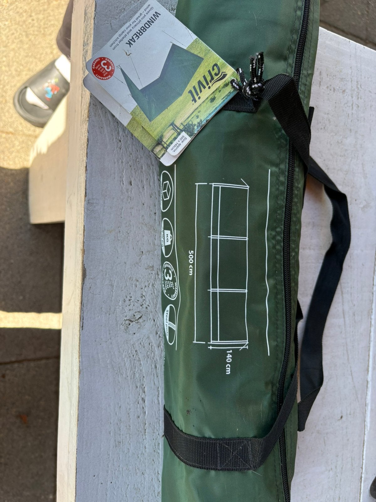 Windscherm 500x140, Ophalen of Verzenden, Zo goed als nieuw