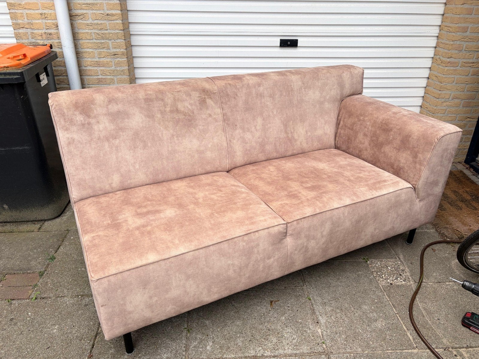 Stijlvolle tweepersoonsbank - Stofkeuze Adore Liver 10, Ophalen, 150 tot 200 cm, 75 tot 100 cm, Nieuw