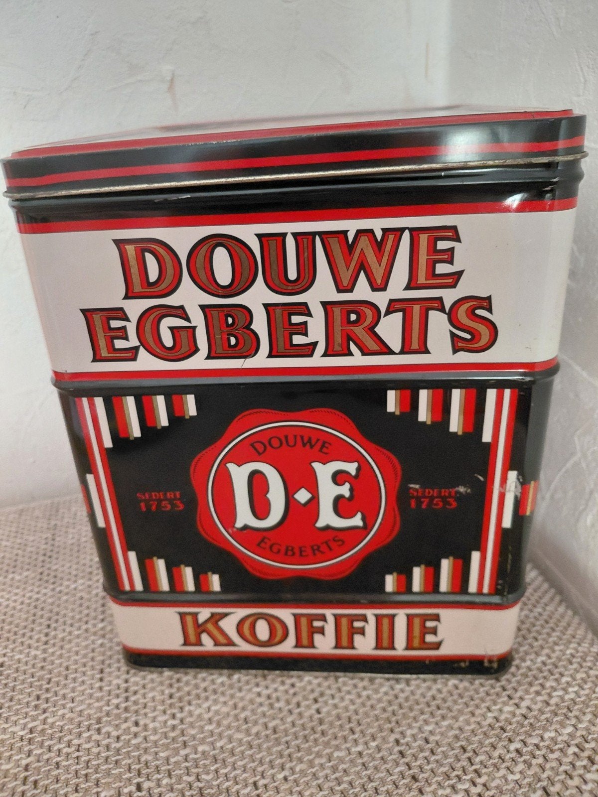 Vintage Douwe Egberts Koffieblik -  28 cm hoog, Verzamelen, Blikken, Ophalen of Verzenden, Zo goed als nieuw, Koffie, Douwe Egberts