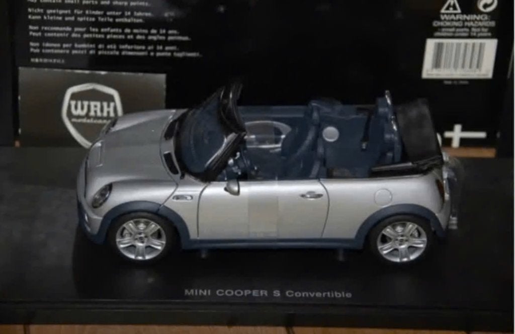 1:18 MINI COOPER S CABRIO Silver Autoart 74848 in doos WRH, Hobby en Vrije tijd, Verzenden, Zo goed als nieuw, Auto, Autoart