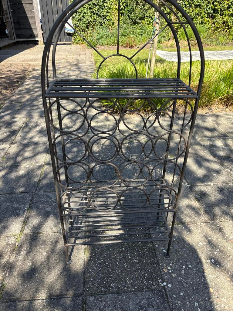 Wijnrek metaal 45x90 cm - Ruimte voor 20 flessen, Ophalen of Verzenden, Gebruikt, Metaal, 15 tot 25 flessen