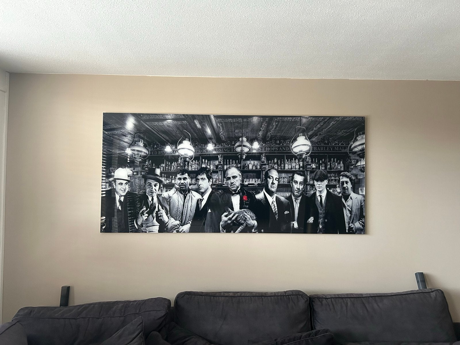 Schilderij the godfather - 200x90 cm, Ophalen, Gebruikt, 125 cm of meer, Schilderij