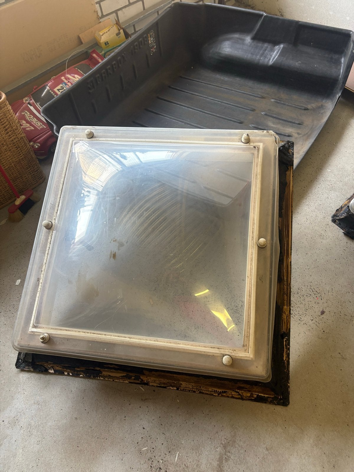 Ventilatie lichtkoepel 90x90, Ophalen, Gebruikt, Ventilator