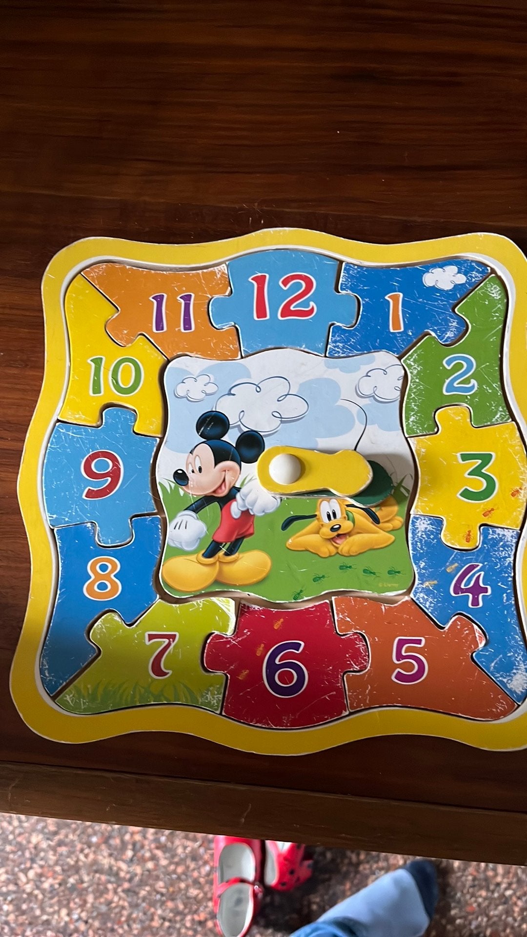 Klokpuzzel hout gratis, Ophalen, 10 tot 50 stukjes, Gebruikt, 4 tot 6 jaar