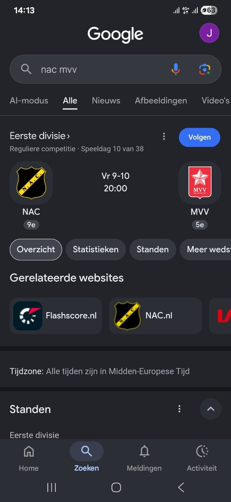 kaartje nac mvv vak G, Eén persoon, Overige soorten