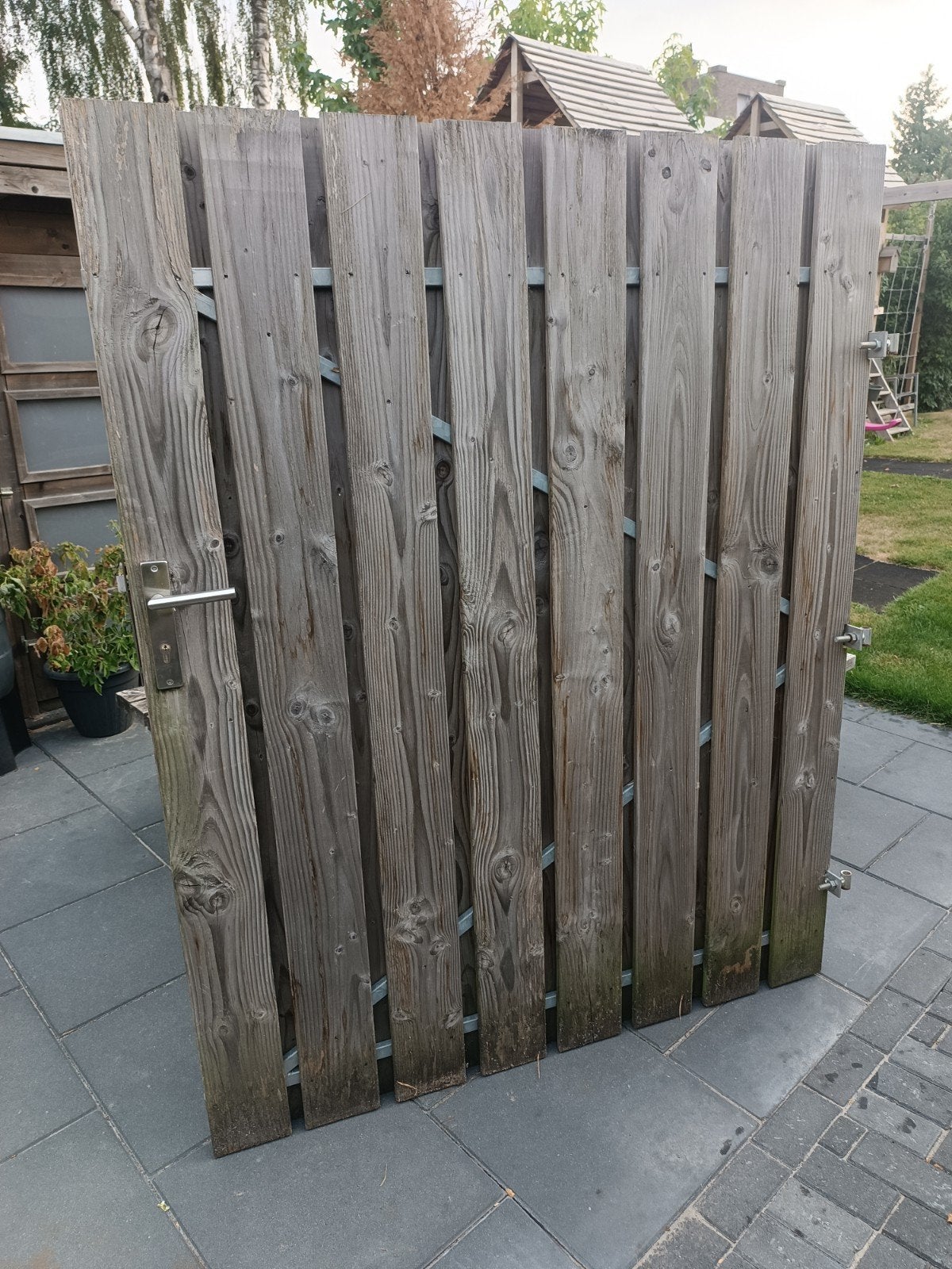 tuinpoort gegalvaniseerd frame douglas, Tuin en Terras, Ophalen of Verzenden, Hout, Minder dan 3 meter, 1 tot 2 meter