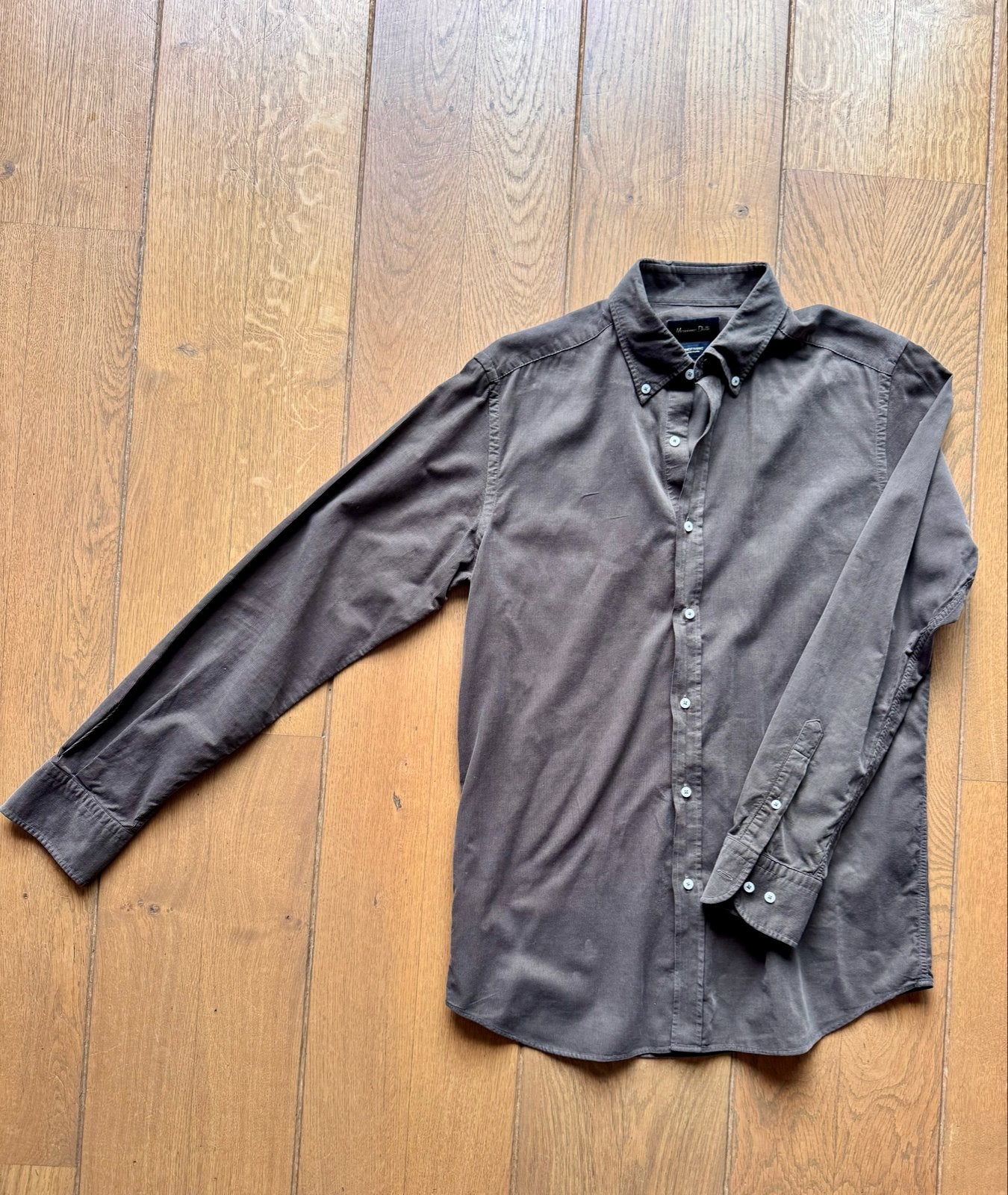 Massimo Dutti Corduroy Overhemd Maat M - Als nieuw, Ophalen of Verzenden, Zo goed als nieuw, Bruin, Halswijdte 39/40 (M)
