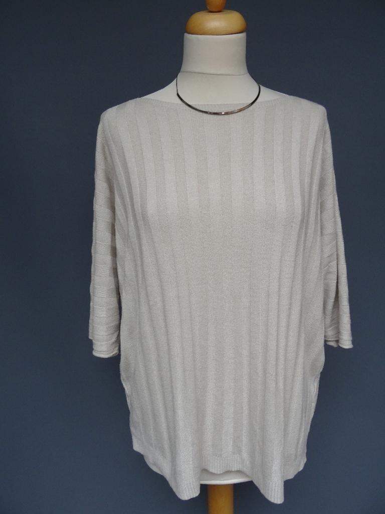 MADE IN ITALY maat L, dunne trui met vleermuismouw., Made in Italy, Beige, Maat 42/44 (L), Ophalen of Verzenden