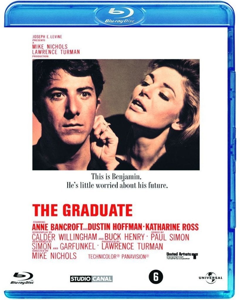 The Graduate, Dustin Hoffman, Anne Bancroft, Katharine Ross, Ophalen, Engels, Film, Engels