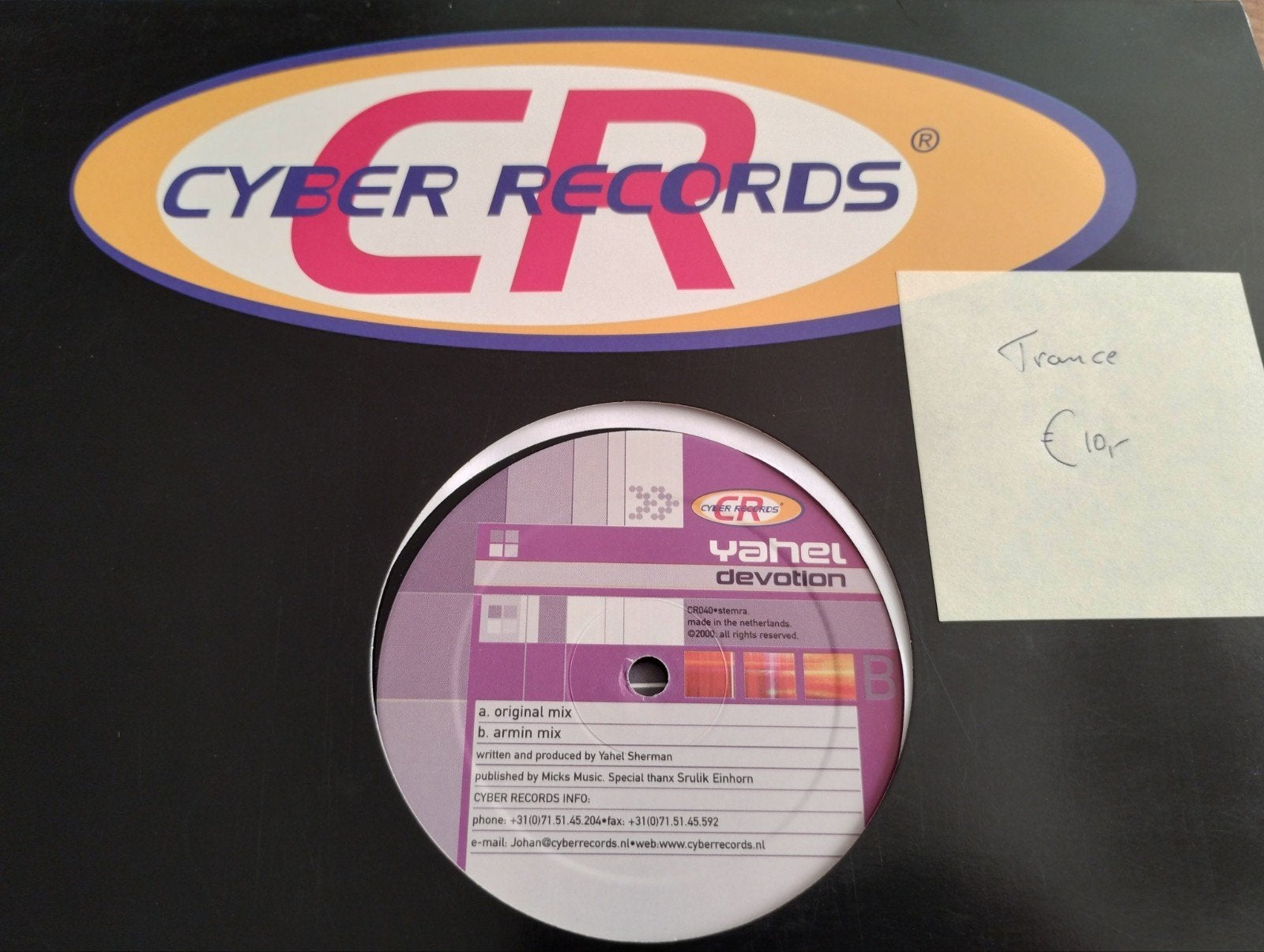 Yahel - Devotion (Trance 12" Vinyl), Cd's en Dvd's, Vinyl | Dance en House, Gebruikt, Trance, LP, 12 inch, Ophalen of Verzenden