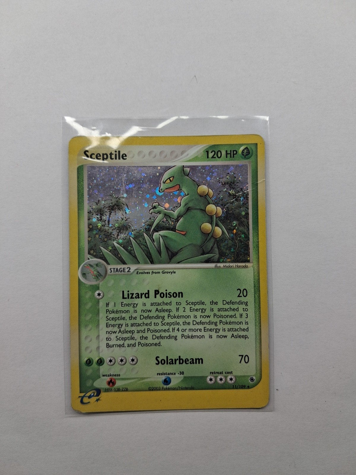 Sceptile holo pokémon ruby & sapphire, Ophalen of Verzenden, Gebruikt