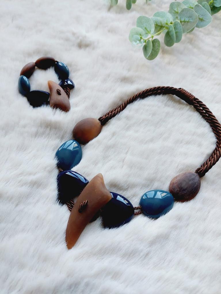 Zsiska armband en ketting, Ophalen of Verzenden, Zo goed als nieuw, Overige kleuren, Overige materialen